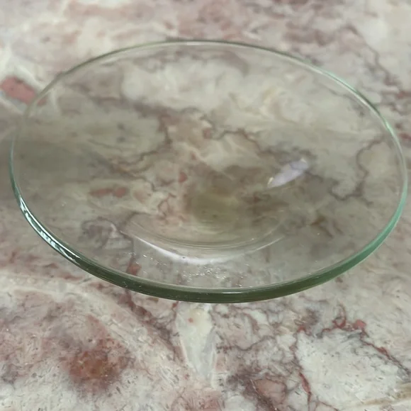 EUC~PartyLite Metal Green Floral and Glass Decorative Tea Light Wax Melt Burner - Picture 7 of 8